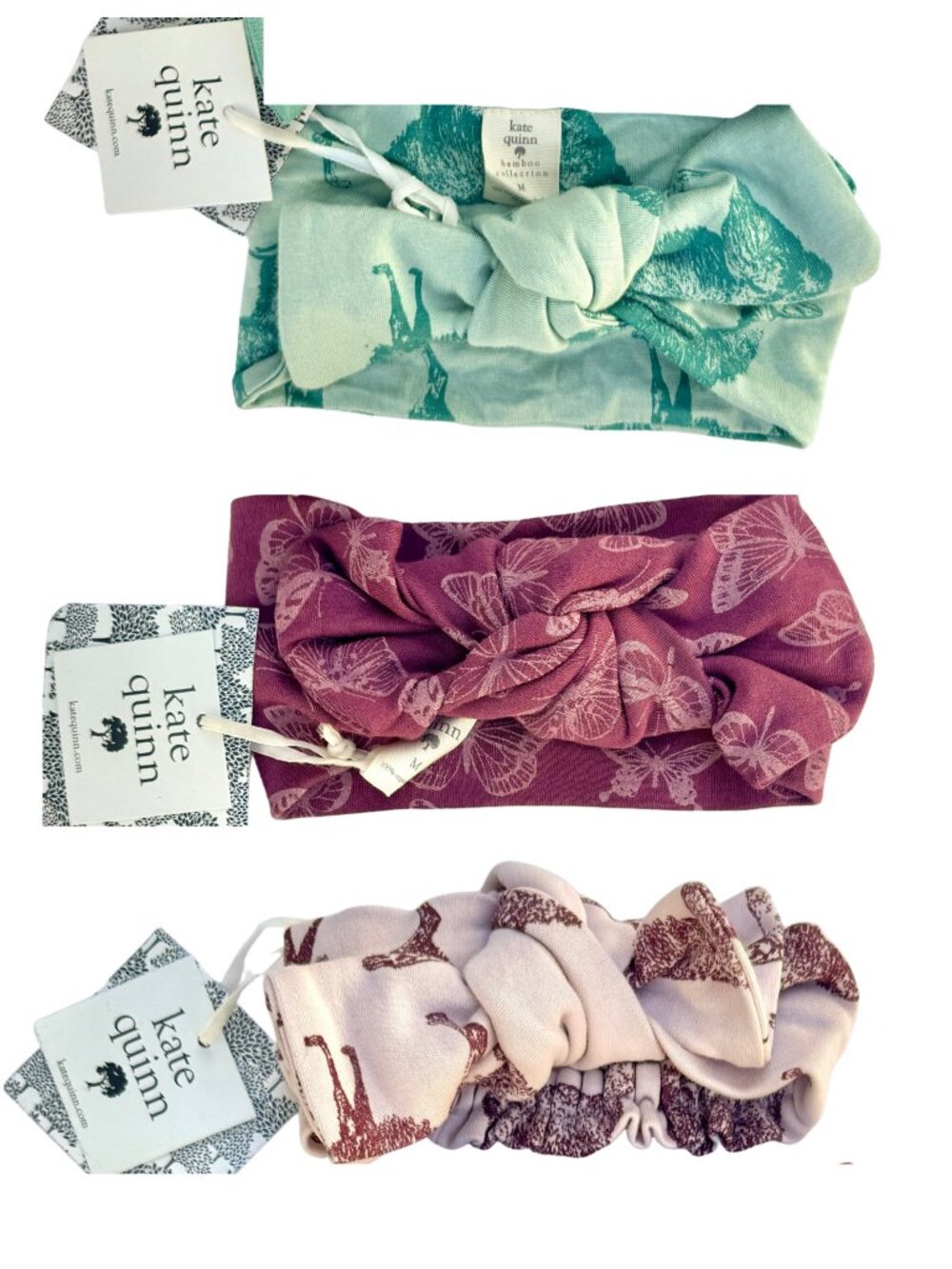 NWT Kate Quinn Baby Headband 3PC Bundle | Pink & Blue | M (6–12M)